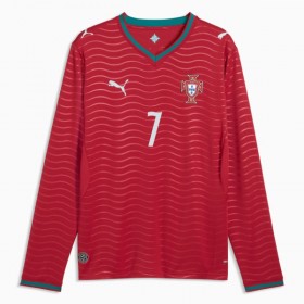 Virallinen pelipaita Portugali Ronaldo 7 Koti MM-kisat 2026 Pitkähihainen - Miesten