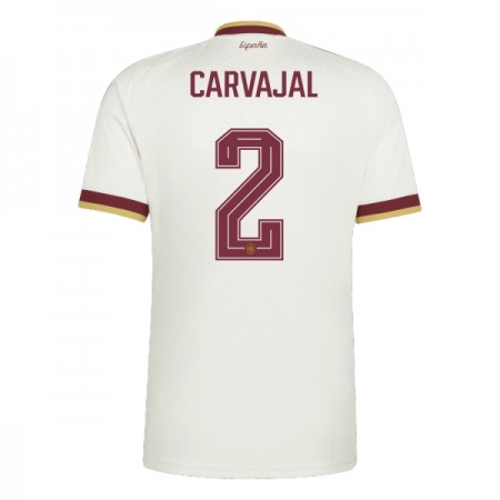 Virallinen pelipaita Espanja Carvajal 2 Vieras MM-kisat 2026 Lyhythihainen - Miesten Virallinen pelipaita Espanja Carvajal 2 Vieras MM-kisat 2026 Lyhythihainen - Miesten