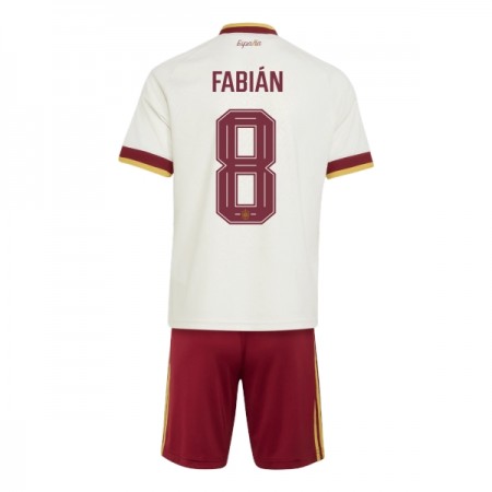 Virallinen pelipaita Espanja Fabian 8 Vieras MM-kisat 2026 Lyhythihainen - Lasten ( + Lyhyet housut ) Virallinen pelipaita Espanja Fabian 8 Vieras MM-kisat 2026 Lyhythihainen - Lasten ( + Lyhyet housut )