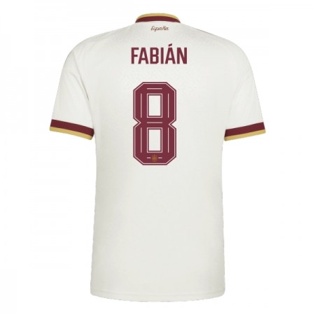 Virallinen pelipaita Espanja Fabian 8 Vieras MM-kisat 2026 Lyhythihainen - Miesten Virallinen pelipaita Espanja Fabian 8 Vieras MM-kisat 2026 Lyhythihainen - Miesten