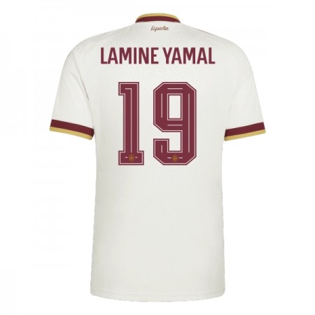 Virallinen pelipaita Espanja Lamine Yamal 19 Vieras MM-kisat 2026 Lyhythihainen - Miesten Virallinen pelipaita Espanja Lamine Yamal 19 Vieras MM-kisat 2026 Lyhythihainen - Miesten
