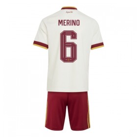 Virallinen pelipaita Espanja Merino 6 Vieras MM-kisat 2026 Lyhythihainen - Lasten ( + Lyhyet housut )