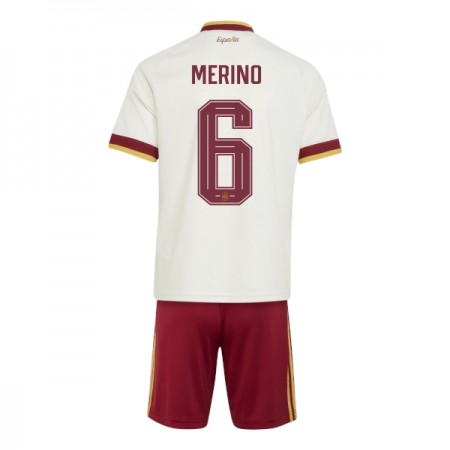 Virallinen pelipaita Espanja Merino 6 Vieras MM-kisat 2026 Lyhythihainen - Lasten ( + Lyhyet housut ) Virallinen pelipaita Espanja Merino 6 Vieras MM-kisat 2026 Lyhythihainen - Lasten ( + Lyhyet housut )