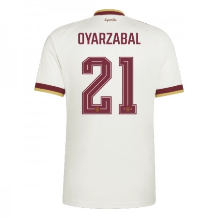 Virallinen pelipaita Espanja Oyarzabal 21 Vieras MM-kisat 2026 Lyhythihainen - Miesten Virallinen pelipaita Espanja Oyarzabal 21 Vieras MM-kisat 2026 Lyhythihainen - Miesten