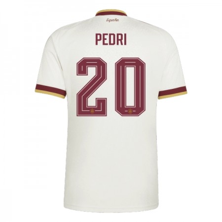 Virallinen pelipaita Espanja Pedri 20 Vieras MM-kisat 2026 Lyhythihainen - Miesten Virallinen pelipaita Espanja Pedri 20 Vieras MM-kisat 2026 Lyhythihainen - Miesten