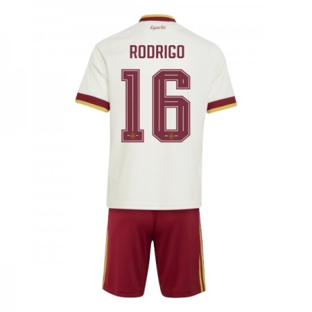 Virallinen pelipaita Espanja Rodrigo 16 Vieras MM-kisat 2026 Lyhythihainen - Lasten ( + Lyhyet housut ) Virallinen pelipaita Espanja Rodrigo 16 Vieras MM-kisat 2026 Lyhythihainen - Lasten ( + Lyhyet housut )