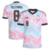 Virallinen pelipaita Belgia Tielemans 8 Vieras MM-kisat 2026 Lyhythihainen - Miesten Virallinen pelipaita Belgia Tielemans 8 Vieras MM-kisat 2026 Lyhythihainen - Miesten