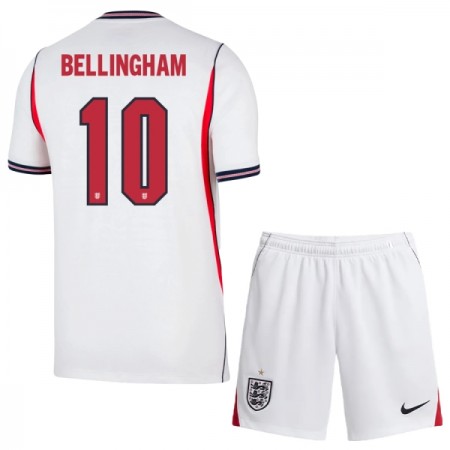 Virallinen pelipaita Englanti Bellingham 10 Koti MM-kisat 2026 Lyhythihainen - Lasten ( + Lyhyet housut ) Virallinen pelipaita Englanti Bellingham 10 Koti MM-kisat 2026 Lyhythihainen - Lasten ( + Lyhyet housut )