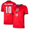 Virallinen pelipaita Englanti Bellingham 10 Vieras MM-kisat 2026 Lyhythihainen - Miesten Virallinen pelipaita Englanti Bellingham 10 Vieras MM-kisat 2026 Lyhythihainen - Miesten