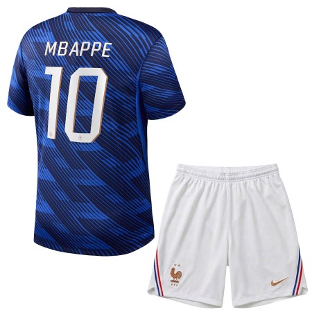 Virallinen pelipaita Ranska Mbappé 10 Koti MM-kisat 2026 Lyhythihainen - Lasten ( + Lyhyet housut ) Virallinen pelipaita Ranska Mbappé 10 Koti MM-kisat 2026 Lyhythihainen - Lasten ( + Lyhyet housut )