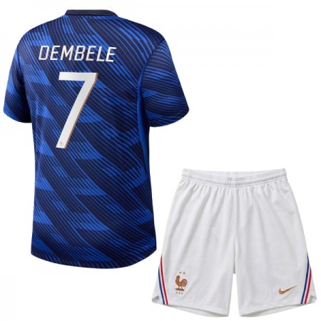 Virallinen pelipaita Ranska O. Dembele 7 Koti MM-kisat 2026 Lyhythihainen - Lasten ( + Lyhyet housut ) Virallinen pelipaita Ranska O. Dembele 7 Koti MM-kisat 2026 Lyhythihainen - Lasten ( + Lyhyet housut )