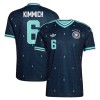 Virallinen pelipaita Saksa Kimmich 6 Vieras MM-kisat 2026 Lyhythihainen - Miesten Virallinen pelipaita Saksa Kimmich 6 Vieras MM-kisat 2026 Lyhythihainen - Miesten