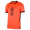Virallinen pelipaita Alankomaat Frenkie de Jong 21 Koti MM-kisat 2026 Lyhythihainen - Lasten ( + Lyhyet housut )