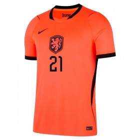 Virallinen pelipaita Alankomaat Frenkie de Jong 21 Koti MM-kisat 2026 Lyhythihainen - Lasten ( + Lyhyet housut )