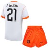 Virallinen pelipaita Alankomaat Frenkie de Jong 21 Vieras MM-kisat 2026 Lyhythihainen - Lasten ( + Lyhyet housut ) Virallinen pelipaita Alankomaat Frenkie de Jong 21 Vieras MM-kisat 2026 Lyhythihainen - Lasten ( + Lyhyet housut )