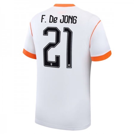 Virallinen pelipaita Alankomaat Frenkie de Jong 21 Vieras MM-kisat 2026 Lyhythihainen - Miesten Virallinen pelipaita Alankomaat Frenkie de Jong 21 Vieras MM-kisat 2026 Lyhythihainen - Miesten