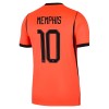 Virallinen pelipaita Alankomaat Memphis 10 Koti MM-kisat 2026 Lyhythihainen - Miesten Virallinen pelipaita Alankomaat Memphis 10 Koti MM-kisat 2026 Lyhythihainen - Miesten