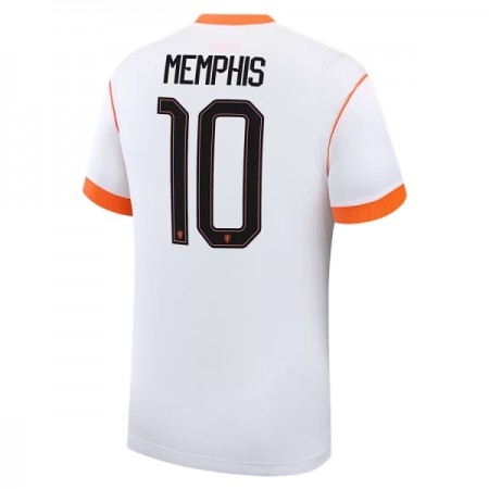 Virallinen pelipaita Alankomaat Memphis 10 Vieras MM-kisat 2026 Lyhythihainen - Miesten Virallinen pelipaita Alankomaat Memphis 10 Vieras MM-kisat 2026 Lyhythihainen - Miesten