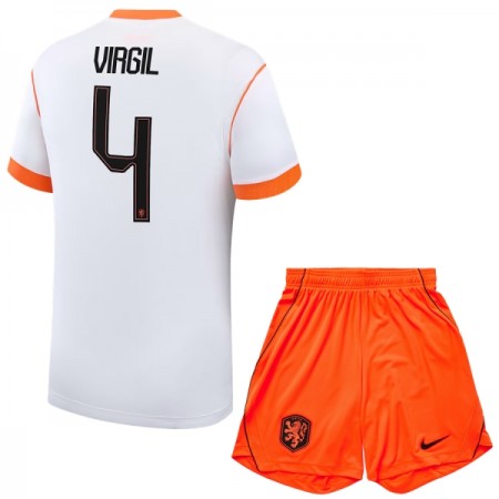 Virallinen pelipaita Alankomaat Virgil 4 Vieras MM-kisat 2026 Lyhythihainen - Lasten ( + Lyhyet housut ) Virallinen pelipaita Alankomaat Virgil 4 Vieras MM-kisat 2026 Lyhythihainen - Lasten ( + Lyhyet housut )