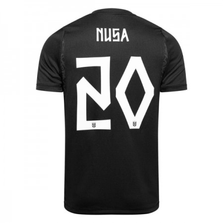 Virallinen pelipaita Norja Nusa 20 Vieras MM-kisat 2026 Lyhythihainen - Miesten Virallinen pelipaita Norja Nusa 20 Vieras MM-kisat 2026 Lyhythihainen - Miesten