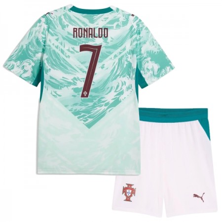 Virallinen pelipaita Portugali Ronaldo 7 Vieras MM-kisat 2026 Lyhythihainen - Lasten ( + Lyhyet housut ) Virallinen pelipaita Portugali Ronaldo 7 Vieras MM-kisat 2026 Lyhythihainen - Lasten ( + Lyhyet housut )