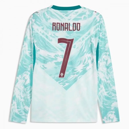 Virallinen pelipaita Portugali Ronaldo 7 Vieras MM-kisat 2026 Pitkähihainen - Miesten Virallinen pelipaita Portugali Ronaldo 7 Vieras MM-kisat 2026 Pitkähihainen - Miesten