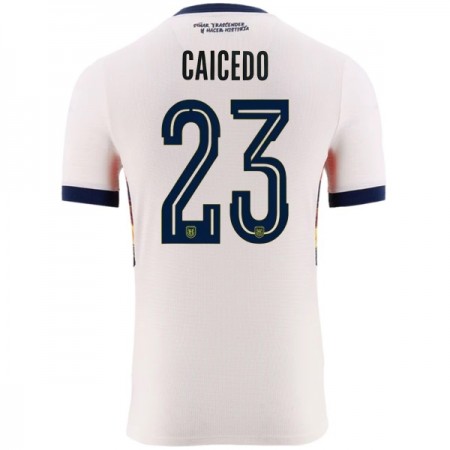 Virallinen pelipaita Ecuador Caicedo 23 Kolmas MM-kisat 2026 Lyhythihainen - Miesten Virallinen pelipaita Ecuador Caicedo 23 Kolmas MM-kisat 2026 Lyhythihainen - Miesten