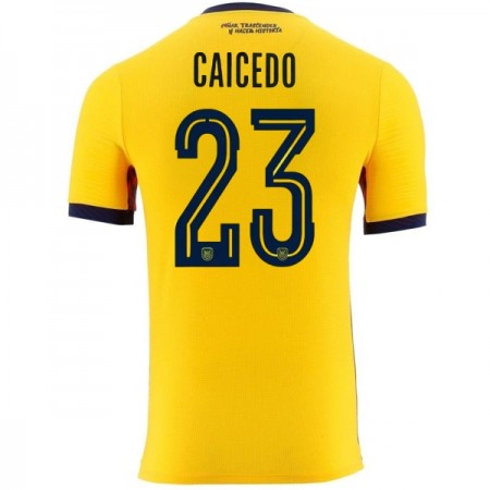Virallinen pelipaita Ecuador Caicedo 23 Koti MM-kisat 2026 Lyhythihainen - Miesten Virallinen pelipaita Ecuador Caicedo 23 Koti MM-kisat 2026 Lyhythihainen - Miesten