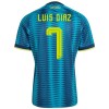 Virallinen pelipaita Kolumbia Luis Diaz 7 Vieras MM-kisat 2026 Lyhythihainen - Miesten Virallinen pelipaita Kolumbia Luis Diaz 7 Vieras MM-kisat 2026 Lyhythihainen - Miesten