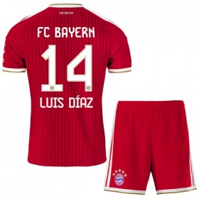 Virallinen pelipaita FC Bayern München Luis Diaz 14 Koti 2026-27 Lyhythihainen - Lasten ( + Lyhyet housut )