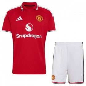 Virallinen pelipaita Manchester United Koti 2026-27 Lyhythihainen - Lasten ( + Lyhyet housut )