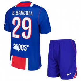 Virallinen pelipaita Paris Saint-Germain Bradley Barcola 29 Koti 2026-27 Lyhythihainen - Lasten ( + Lyhyet housut )