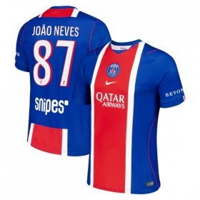 Virallinen pelipaita Paris Saint-Germain Joao Neves 87 Koti 2026-27 Lyhythihainen - Miesten