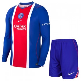 Virallinen pelipaita Paris Saint-Germain Koti 2026-27 Pitkähihainen - Lasten ( + Lyhyet housut )