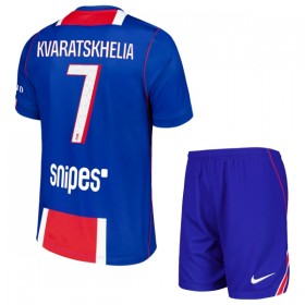 Virallinen pelipaita Paris Saint-Germain Kvaratskhelia 7 Koti 2026-27 Lyhythihainen - Lasten ( + Lyhyet housut )