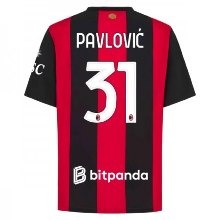 Virallinen pelipaita AC Milan Pavlovic 31 Koti 2026-27 Lyhythihainen - Miesten Virallinen pelipaita AC Milan Pavlovic 31 Koti 2026-27 Lyhythihainen - Miesten