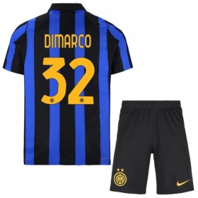 Virallinen pelipaita Inter Milan Dimarco 32 Koti 2026-27 Lyhythihainen - Lasten ( + Lyhyet housut )
