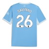 Virallinen pelipaita Manchester City Savinho 26 Koti 2026-27 Lyhythihainen - Miesten Virallinen pelipaita Manchester City Savinho 26 Koti 2026-27 Lyhythihainen - Miesten