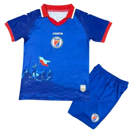 Virallinen pelipaita Haiti Koti MM-kisat 2026 Lyhythihainen - Lasten ( + Lyhyet housut ) Virallinen pelipaita Haiti Koti MM-kisat 2026 Lyhythihainen - Lasten ( + Lyhyet housut )