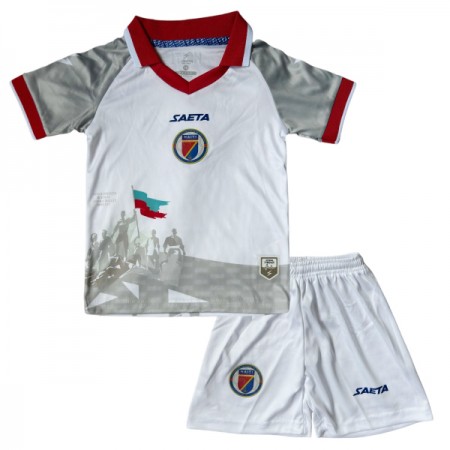 Virallinen pelipaita Haiti Vieras MM-kisat 2026 Lyhythihainen - Lasten ( + Lyhyet housut ) Virallinen pelipaita Haiti Vieras MM-kisat 2026 Lyhythihainen - Lasten ( + Lyhyet housut )