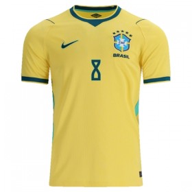 Virallinen pelipaita Brasilia Bruno Guimaraes 8 Koti MM-kisat 2026 Lyhythihainen - Miesten