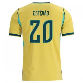 Virallinen pelipaita Brasilia Estevao 20 Koti MM-kisat 2026 Lyhythihainen - Miesten