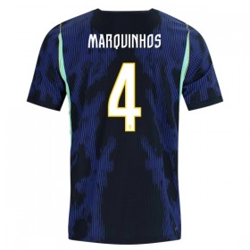 Virallinen pelipaita Brasilia Marquinhos 4 Vieras MM-kisat 2026 Lyhythihainen - Miesten