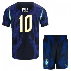 Virallinen pelipaita Brasilia Pele 10 Vieras MM-kisat 2026 Lyhythihainen - Lasten ( + Lyhyet housut )