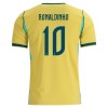 Virallinen pelipaita Brasilia Ronaldinho 10 Koti MM-kisat 2026 Lyhythihainen - Lasten ( + Lyhyet housut )