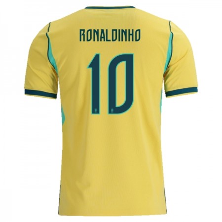 Virallinen pelipaita Brasilia Ronaldinho 10 Koti MM-kisat 2026 Lyhythihainen - Miesten