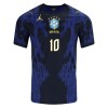 Virallinen pelipaita Brasilia Ronaldinho 10 Vieras MM-kisat 2026 Lyhythihainen - Lasten ( + Lyhyet housut )