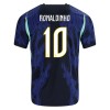 Virallinen pelipaita Brasilia Ronaldinho 10 Vieras MM-kisat 2026 Lyhythihainen - Miesten