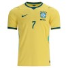 Virallinen pelipaita Brasilia Vini JR. 7 Koti MM-kisat 2026 Lyhythihainen - Lasten ( + Lyhyet housut )