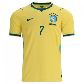 Virallinen pelipaita Brasilia Vini JR. 7 Koti MM-kisat 2026 Lyhythihainen - Lasten ( + Lyhyet housut )